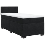 Box Spring Bed with Mattress Black 90x190 cm Velvet 3286182