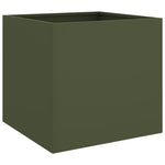 ZNTS Planters 2 pcs Olive Green 42x40x39 cm Steel 841554