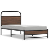 Bed Frame without Mattress 90x200 cm Brown Oak Engineered Wood 4100475