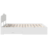 Bed Frame with Headboard White 140 x 200 cm Engineered Wood 3413184