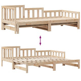 Daybed with Trundle and Drawers without Mattress 90x190 cm Single 3302223