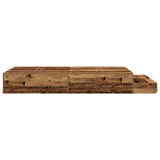 Storage Bed Frame with Drawer Old Wood 120 cm Engineered Wood 3335691