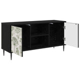 TV Cabinet GOTHA 102 x 33 x 51 cm Black Oak Engineered Wood 8007068