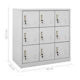 Locker Cabinets 2 pcs Light Grey 90x45x92.5 cm Steel 3095239