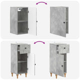 3 Piece Bathroom Cabinet Set ALKMAAR Concrete Grey 3417750