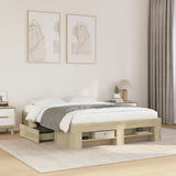 Bed Frame without Mattress Sonoma Oak 120x200 cm Engineered Wood 3295480