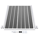WPC Fence Set 1 Square + 1 Slanted 273x186 cm Grey 3054431
