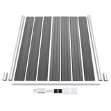 WPC Fence Set 1 Square 1 Slanted 273x186 cm Grey 3054431