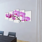 Canvas Wall Print Set Orchid 200 x 100 cm 241571