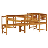 Garden Bench Set 4 pcs Brown Solid acacia wood 3328693