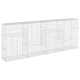 Gabion Basket with Cover 400x50x150 cm Galvanised Iron 3295157