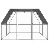 Outdoor Chicken Cage 3x4x2 m Galvanised Steel 3089324