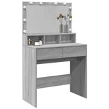 Dressing Table with LED Grey Sonoma 80x41x134.5 cm 848190