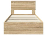 Bed Frame with Drawer Sonoma Oak 75 x 190 cm Engineer Wood 3410758
