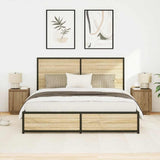 Bedside Cabinets with LED Lights 2 pcs Artisan Oak 38x34x50 cm 861282