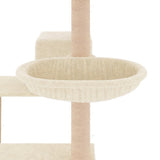 Cat Tree with Sisal Scratching Posts Cream 82.5 cm 172385