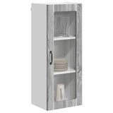 Wall Glass Cabinet LUCCA Grey Sonoma 40 x 31 x 100 cm 885101