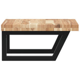 Basin Shelf Wall Mounted Steel and Solid Wood Acacia 3302767