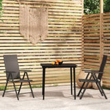 3 Piece Garden Dining Set Black 3099107