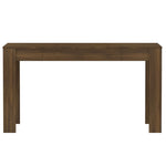 ZNTS Dining Table Brown Oak 140x74.5x76 cm Engineered Wood 815200