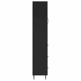Cabinet Set 2 pcs Black 33 x 34.5 x 90 cm Engineered Wood 3416647