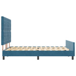 ZNTS Bed Frame Dark Blue 140x190 cm Velvet 3344877