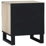 Bedside Cabinet 2 pcs White and Black 40 x 33 x 46 cm 4017971