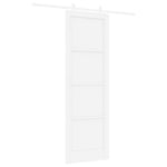 Sliding Door Manual White 78 x 232 cm Solid pine wood and steel 3333559