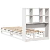 Bookcase Bed without Mattress White 90x200 cm Solid Wood 3323912