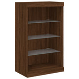 Sideboard with LED Lights Brown Oak 60.5x37x100 cm 836713
