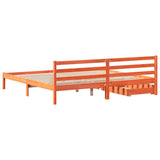 Bed Frame without Mattress Wax Brown 180x200 cm Super King Solid Wood Pine 3301561