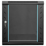 Network Cabinet with Storage Black 53 x 60 x 60 cm Steel 42017656