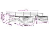 Outdoor Sofa Set 6 pcs Natural 3384265