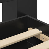 Bed Frame with Storage Black 100 x 200 cm Engineered Wood 3433447