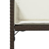 Garden Chairs with Cushions 4 pcs Brown Poly Rattan 364986