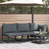Outdoor Furniture 3 Piece Black and Anthracite Metal 42008025