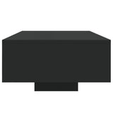 ZNTS Coffee Table with LED Lights Black 85x55x31 cm 836610