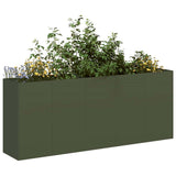 ZNTS Planter Olive Green 200x40x80 cm Cold-rolled Steel 860727