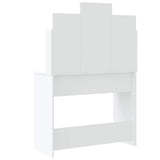 Dressing Table with LED Lights White 96x40x142 cm 837892