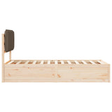 Bed Frame with Upholstered Headboard Taupe 100 x 200 cm 877582