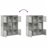 Bookcase Concrete Grey 89x24x101,5 cm Engineered Wood 860403