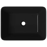 Wash Basin 40x30x13 cm Ceramic Black 143920