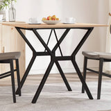 Dining Table Y-Frame 90x90x75 cm Solid Wood Pine and Steel 3282718
