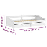Day Bed with 2 Drawers without Mattress "IRUN" White 90x200 cm 3185210
