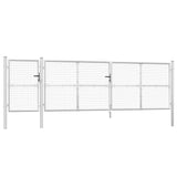 Mesh Garden Gate Silver 500x125 cm Galvanised Steel 154558
