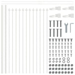 Garden Fence White 6.8 x 0.6 m Powder-coated steel 3334078