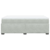 Box Spring Bed with Mattress Light Grey 120x200 cm Velvet 3285275