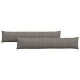 Sofa Pillows 2 pcs Light Grey 200 x 40 cm Corduroy Fabric 42013903