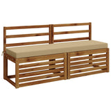 2-Piece Bench Cushions SOEST 2 pcs 100% Polyester Beige 949803