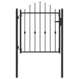 Fence Gate HORST 100 x 100 cm Metal Black Lockable 42034049